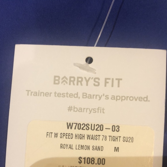 NWT BARRY'S FIT ROYAL LEMON SAND HIGH WAIST 7/8 - Picture 10 of 10